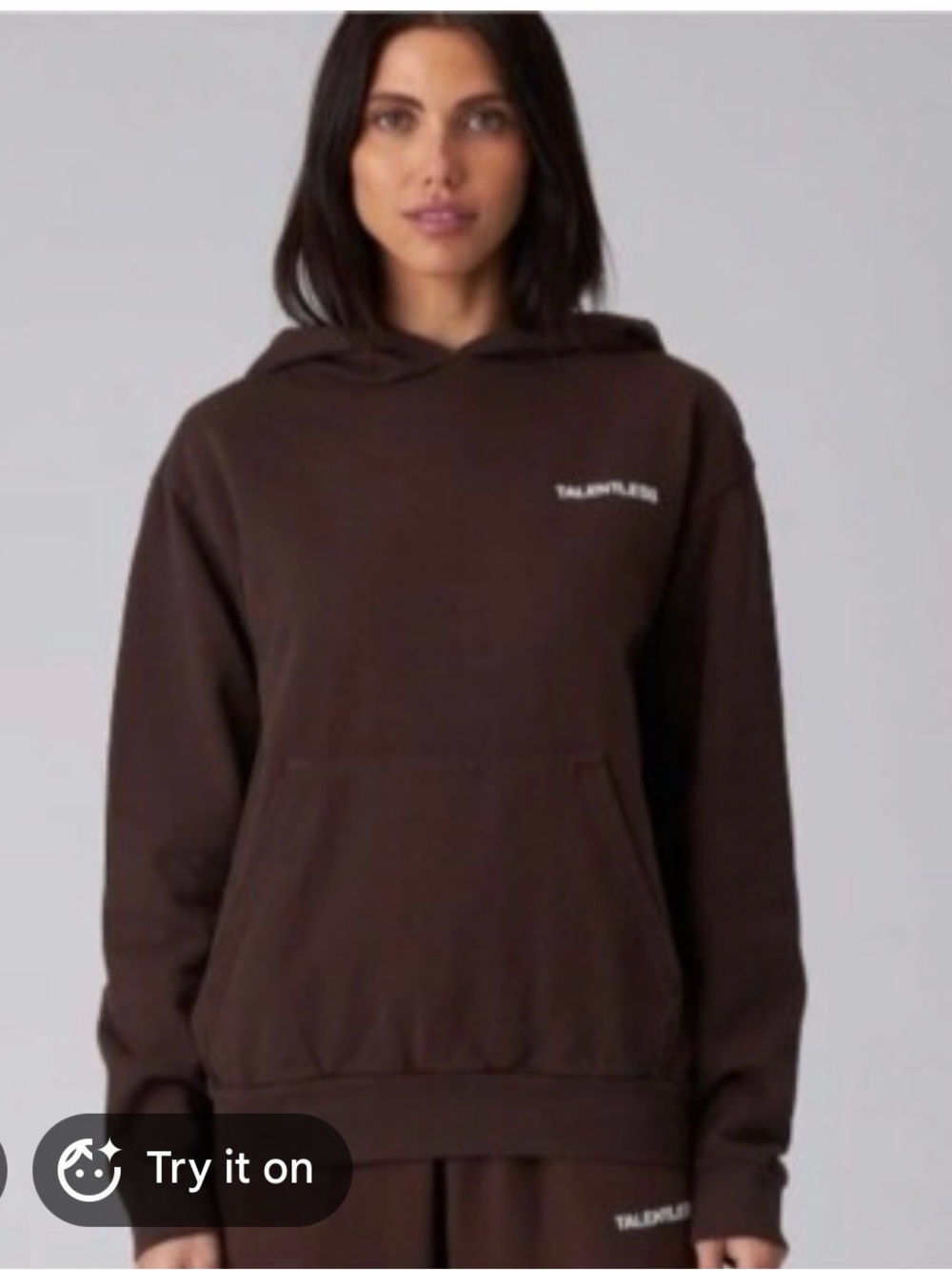 TALENTLESS Chocolate Brown Sweatshirt with White Logo